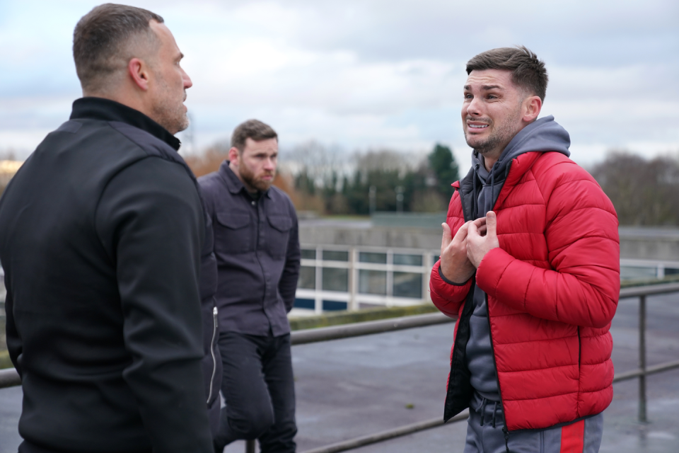 warren fox, murphy and ste hay in hollyoaks