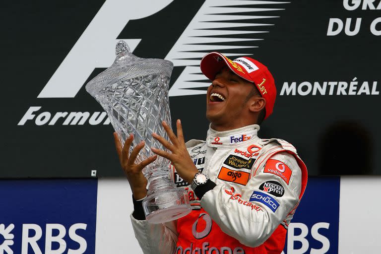 Lewis Hamilton logró el primero de sus 103 triunfos en la Fórmula 1 al ganar el Gran Premio de Canadá de 2007, en el circuito Gilles Villeneuve; pasaron 15 años.