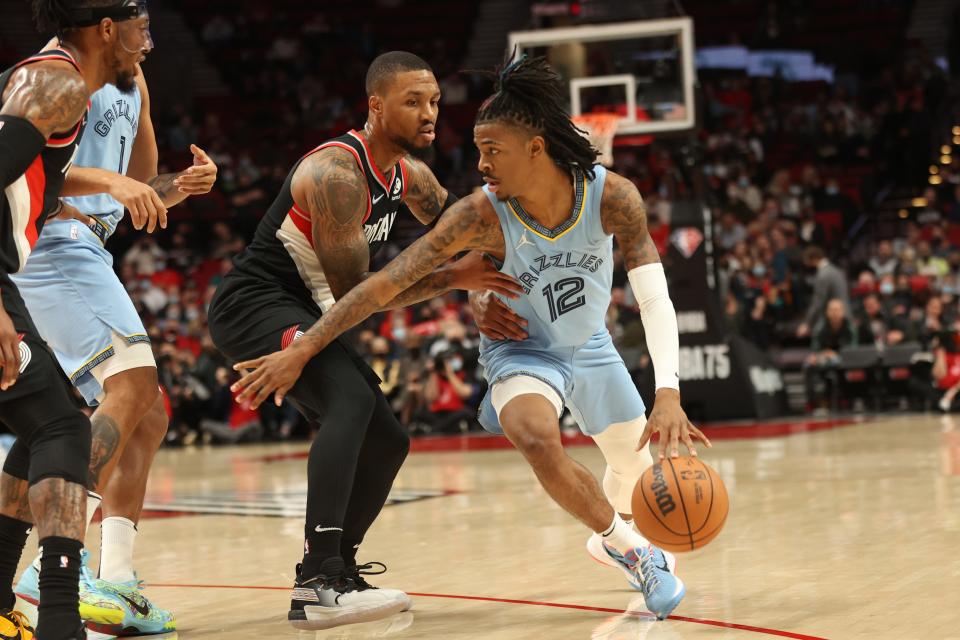 Ja Morant (12) and Damian Lillard (0) are both having All-Star seasons and both could left off the NBA All-Star team.