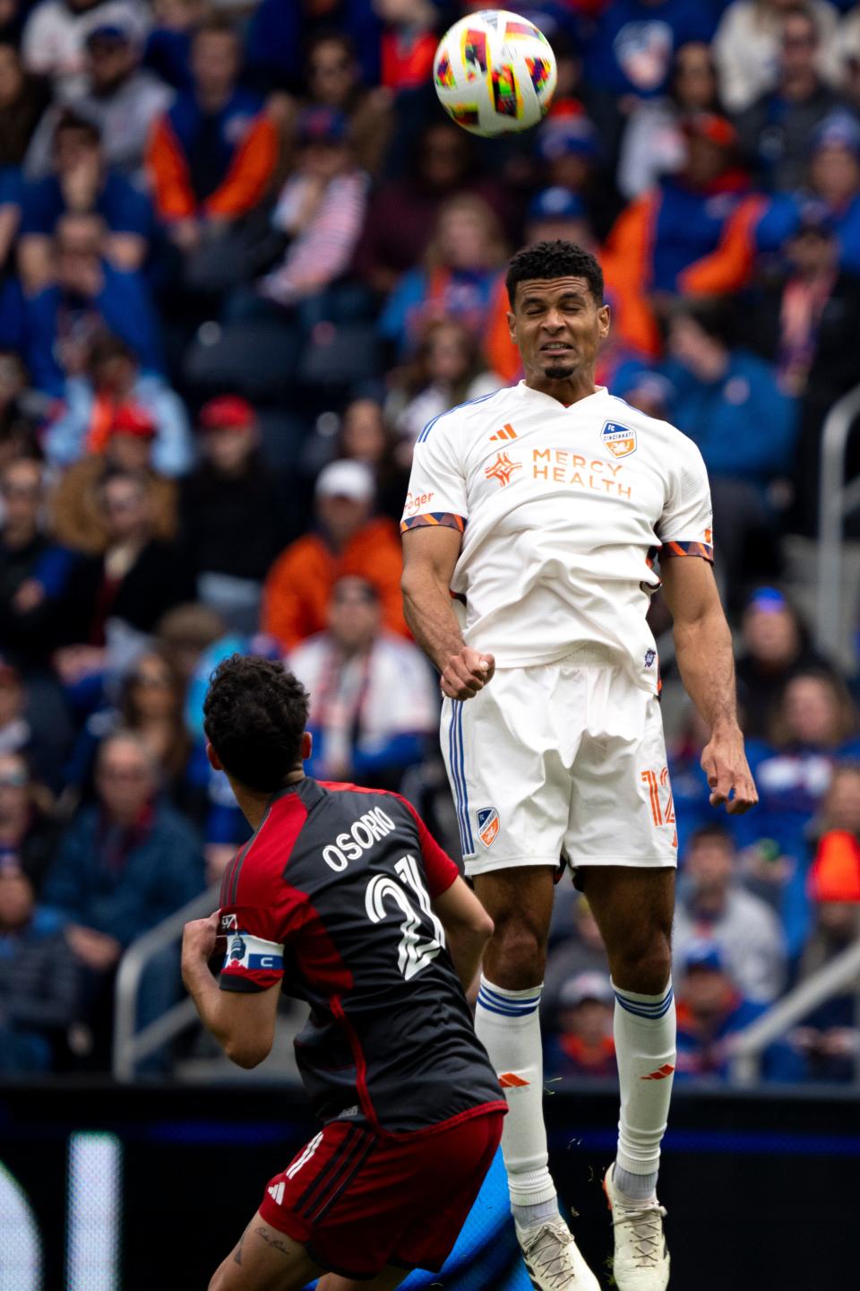 FC Cincinnati defender Miles Robinson, a newcomer here playing against Toronto FC, scored one of the two goals in FCC's 2-1 victory at the Chicago Fire on Saturday night. FCC is unbeaten at 3-0-1 in all competitions this season.