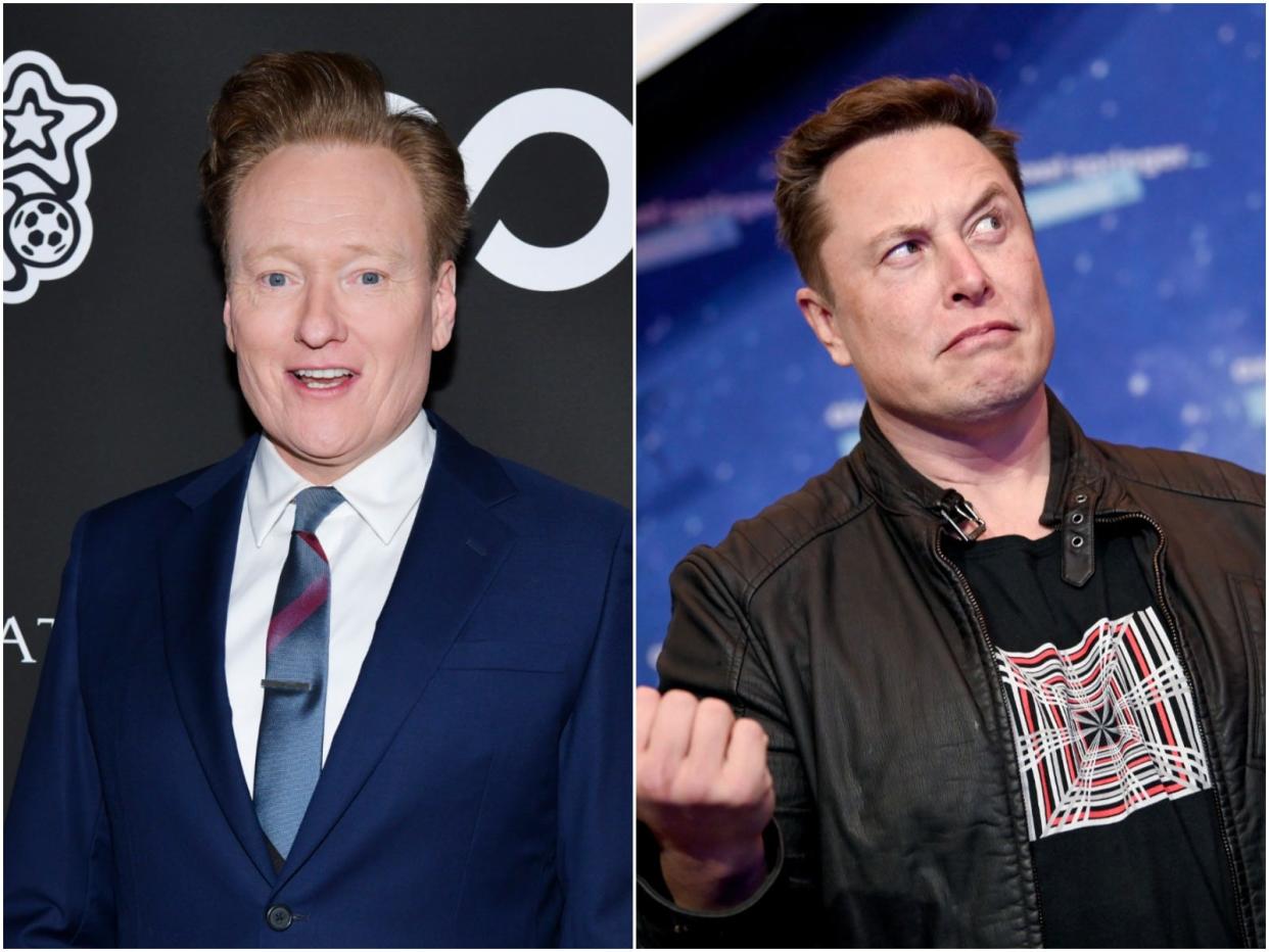 Conan O'Brian Elon Musk