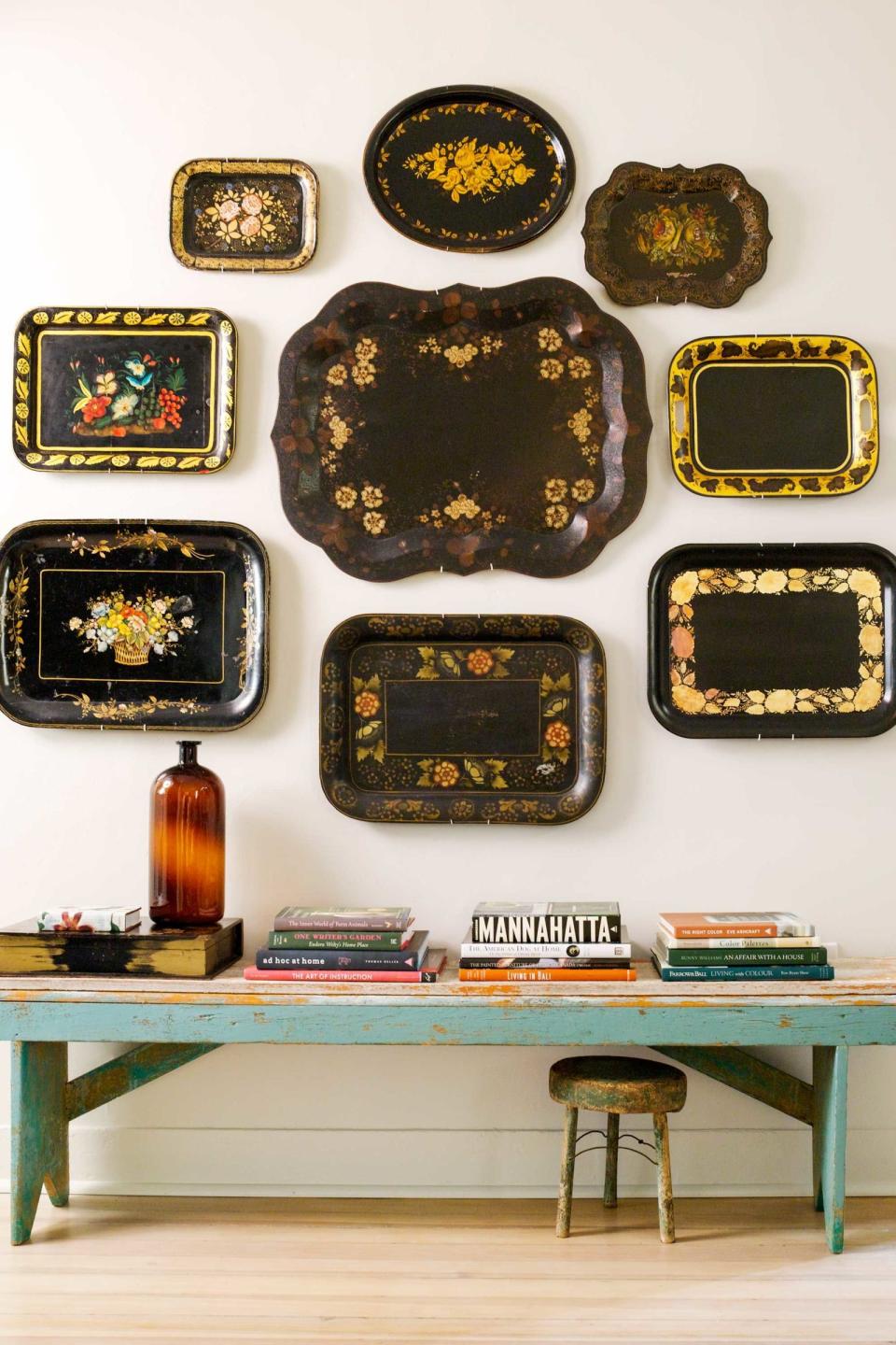 Turn vintage platters into wall decor.