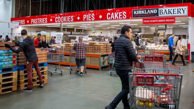 Shoppers in Costco bakery 