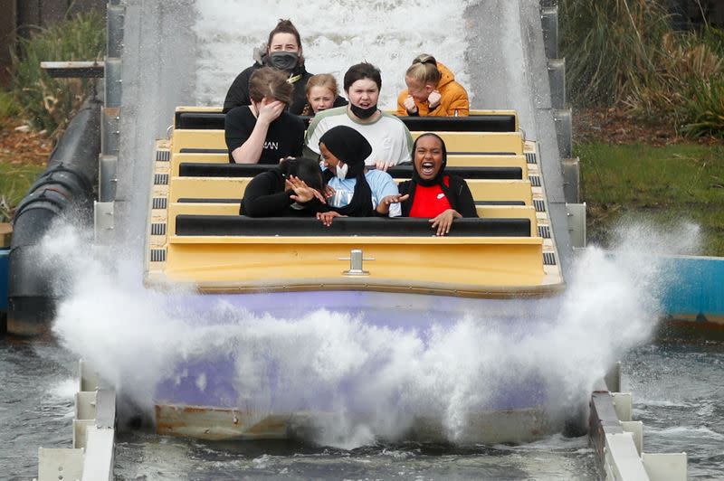 Thorpe Park reopens as COVID-19 restrictions ease, in London