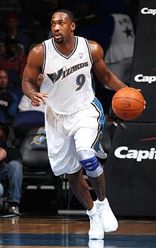 Gilbert Arenas has split time between coming off the bench and starting this season