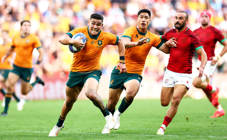 The Wallabies and Portugal at the Rugby World Cup.