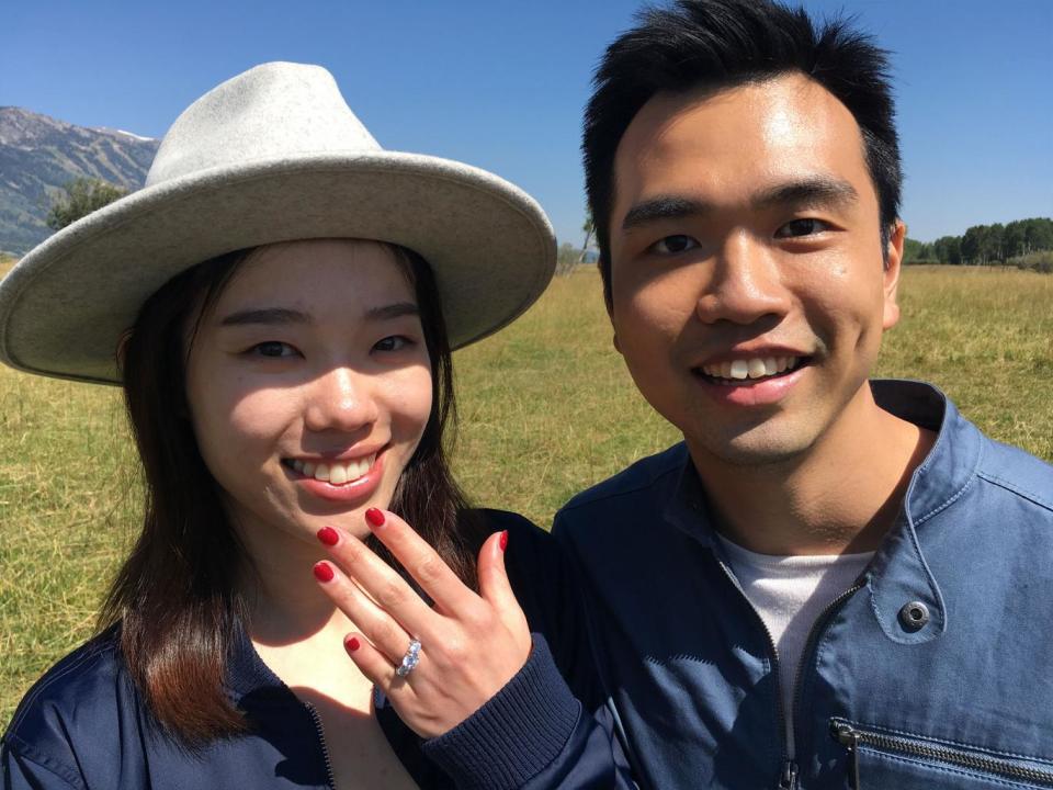 Joshua Bay proposed to his girlfriend Alexandra Cheng after the eclipse (Simon Calder)