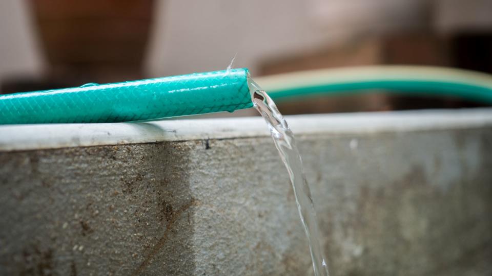 Draining hot tub