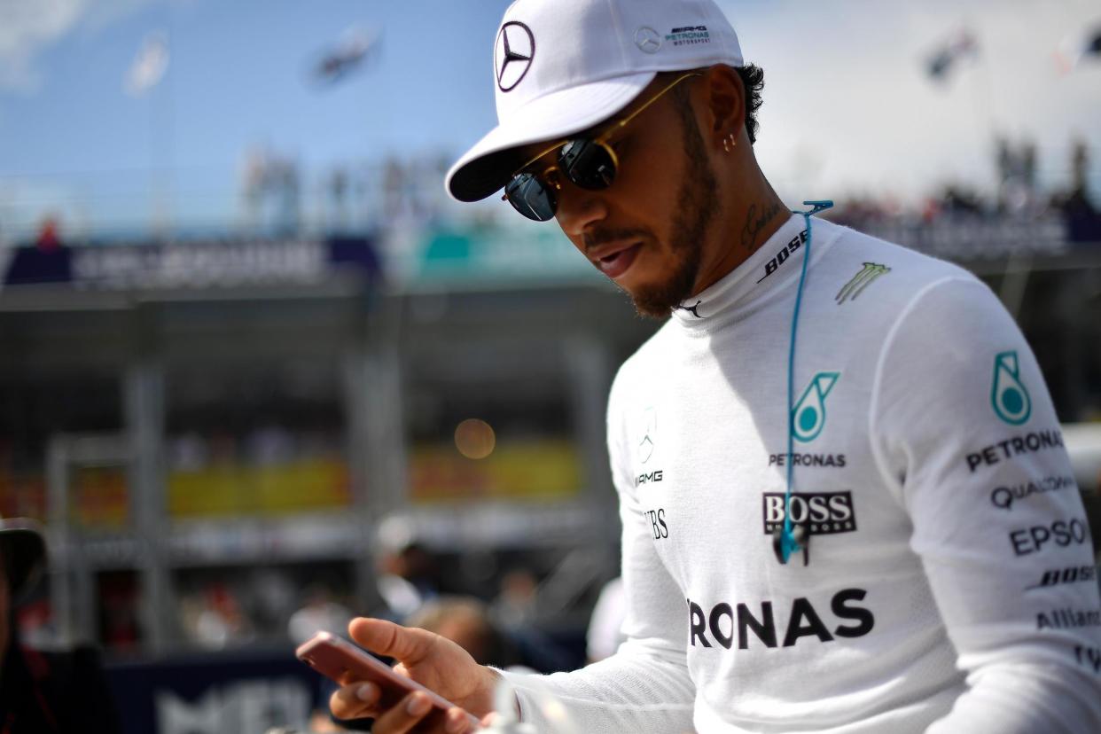 In the running: Lewis Hamilton: AFP/Getty Images