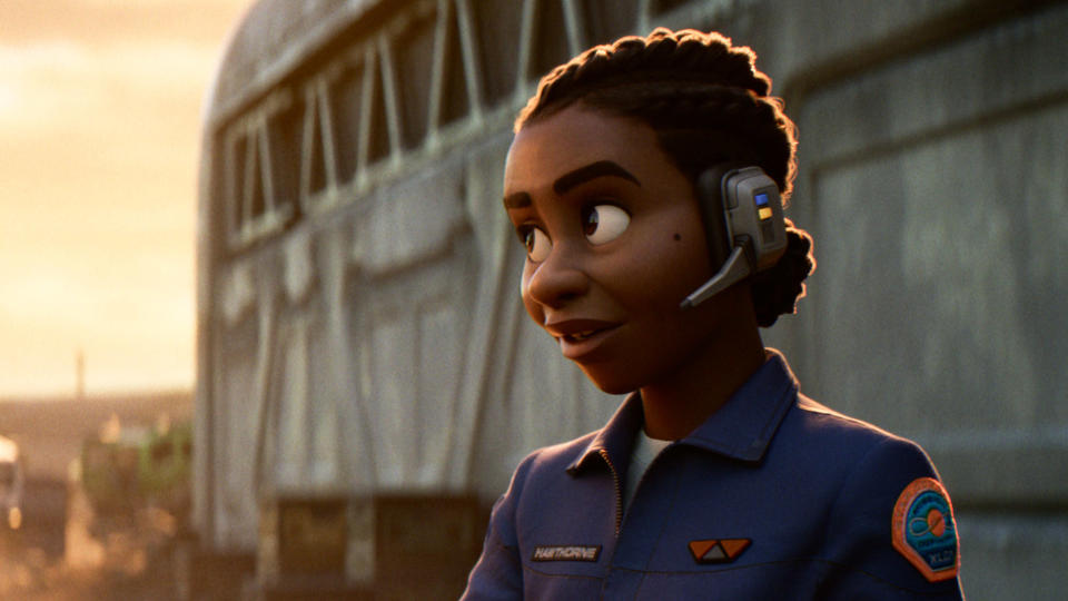 Orange is the New Black actor Uzo Aduba voices Buzz's commanding officer Alisha Hawthorne in Lightyear. (Disney/Pixar)