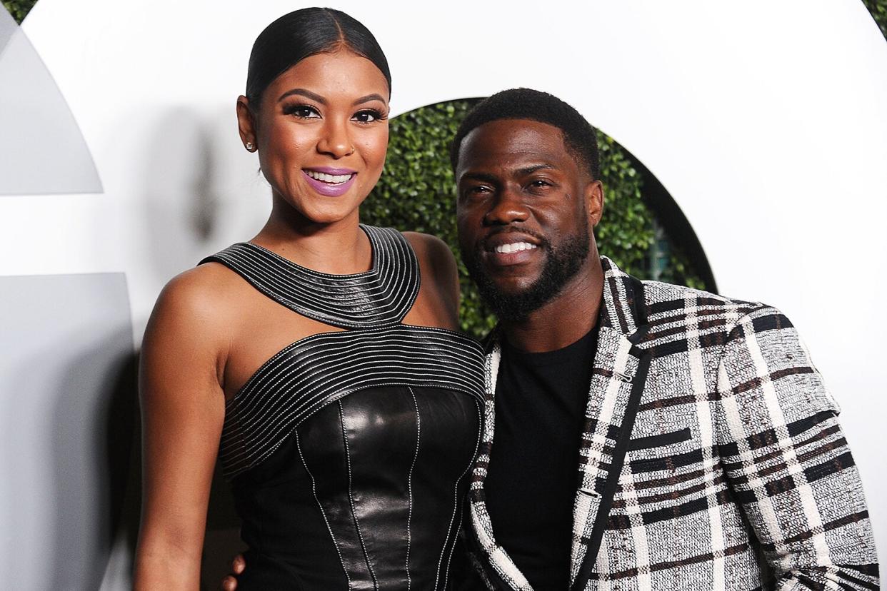 Kevin Hart and wife Eniko Parrish attend the GQ Men of the Year party at Chateau Marmont on December 8, 2016 in Los Angeles, California.