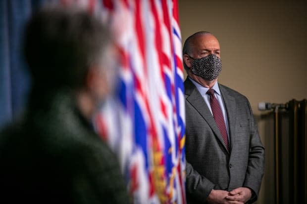 B.C. Premier John Horgan is pictured on March 18. The province announced Monday new travel restrictions are being drafted in B.C. to come into effect this Friday.