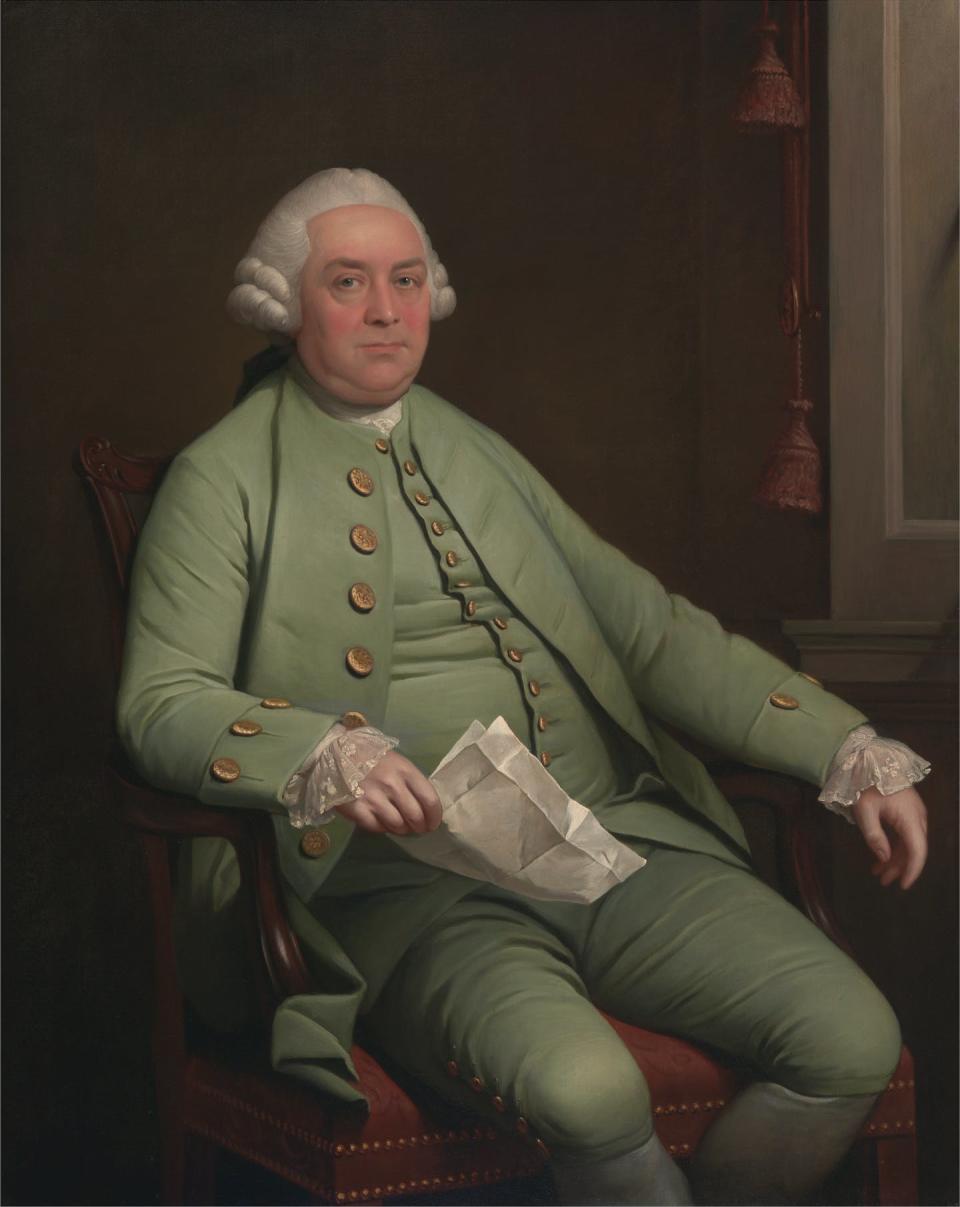 British printer and politician William Strahan, who corresponded with Ben Franklin. <a href="https://en.wikipedia.org/wiki/William_Strahan_%28publisher%29#/media/File:A_Man_Called_William_Strahan_-_Google_Art_Project.jpg" rel="nofollow noopener" target="_blank" data-ylk="slk:Wikipedia;elm:context_link;itc:0;sec:content-canvas" class="link ">Wikipedia</a>