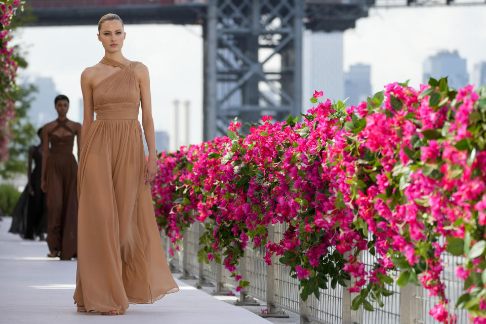 The Michael Kors collection is modeled during Fashion Week, Monday, Sept. 11, 2023, in New York. (AP Photo/Mary Altaffer)