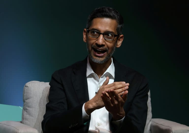 Google and Alphabet Inc. CEO Sundar Pichai says the company is well positioned for the artificial intelligence era with the technology woven into its platform and services (JUSTIN SULLIVAN)