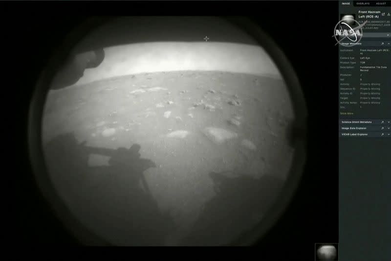 The first images arrive moments after NASA’s Perseverance Mars roverspacecraft successfully touched down on Mars