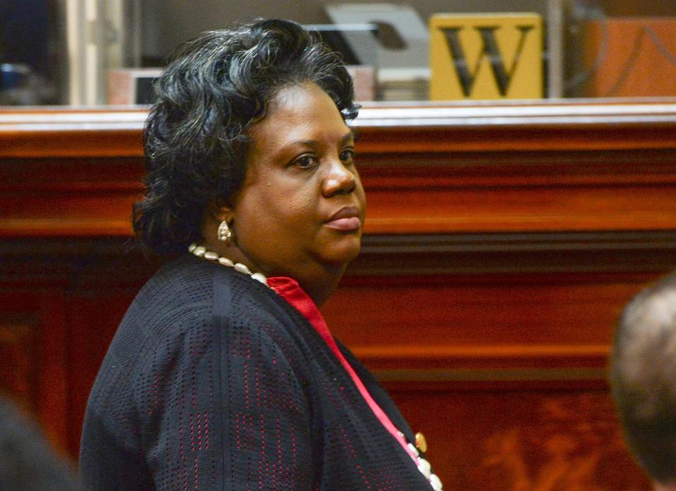 State Rep Chandra Dillard of District 23 in Greenville County during a session in the South Carolina House of Representatives of the State Capitol in Columbia, S.C. Monday, June 21, 2021.