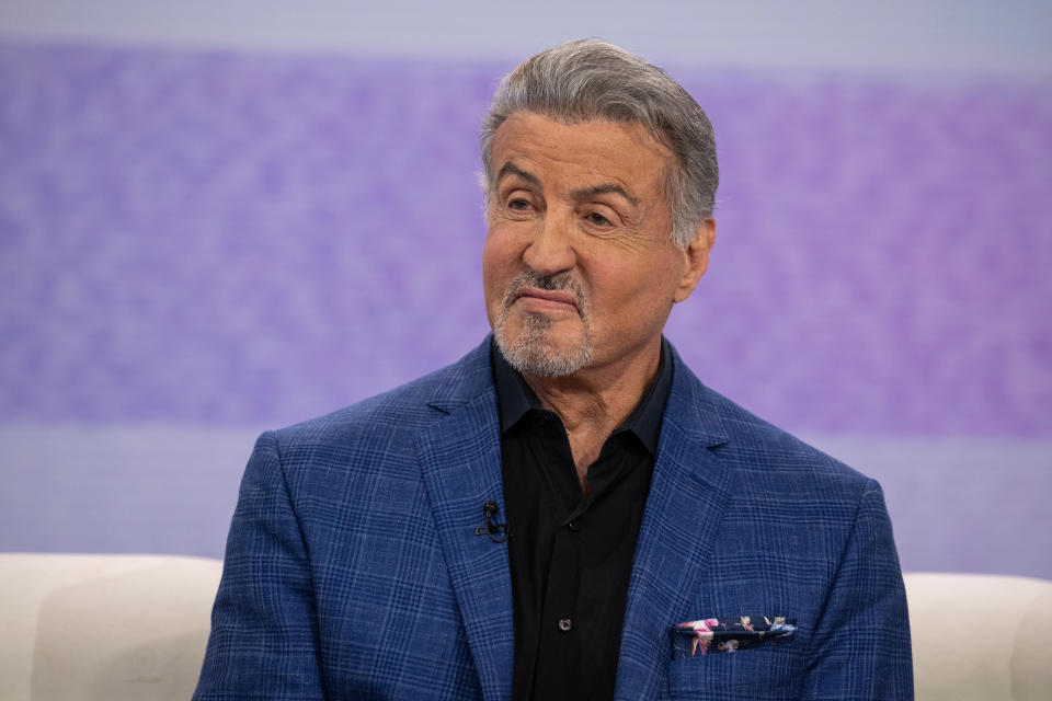 Sylvester Stallone on Wednesday, May 10, 2023 -- (Photo by: Nathan Congleton/NBC via Getty Images)