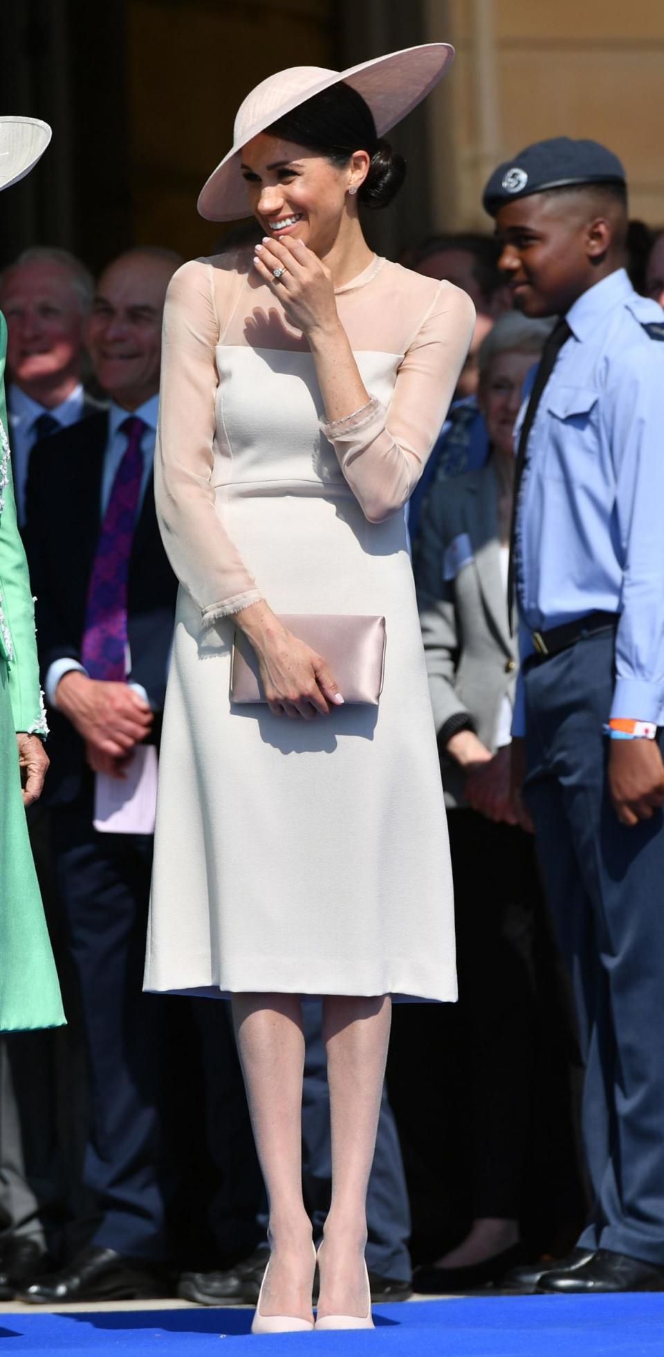 The Duchess of Sussex at a garden party at Buckingham Palace in London (PA Wire/PA Images)