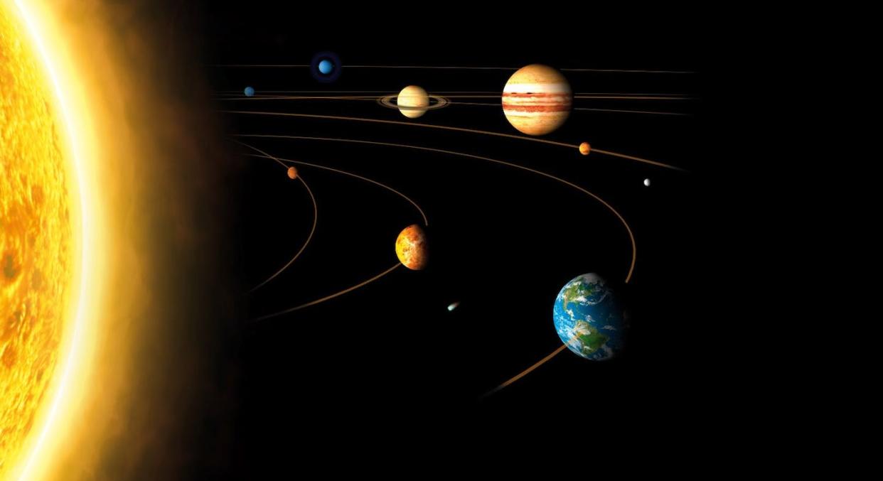 Recreación del sistema solar con sus ocho planetas. <a href="https://www.esa.int/ESA_Multimedia/Images/2009/01/The_Solar_System" rel="nofollow noopener" target="_blank" data-ylk="slk:Silicon World/STIPA;elm:context_link;itc:0;sec:content-canvas" class="link "> Silicon World/STIPA</a>