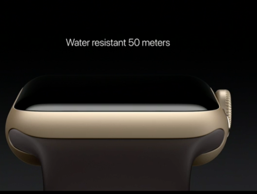 Una de las grandes novedades del Apple Watch Series 2 es que es resistente al agua hasta una profundidad de 50 metros, por lo que se podrá utilizar para nadar. De hecho, incluirá aplicaciones para poder medir esta actividad física. 