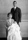 <p>The Duke and Duchess of York hold their baby daughter Princess Elizabeth (PA Archive) </p>