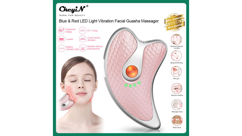 CkeyiN Electric Facial Guasha Massager with Heat Body Massage Tool for Anti-Aging Anti-Wrinkles. (Photo: Lazada SG)