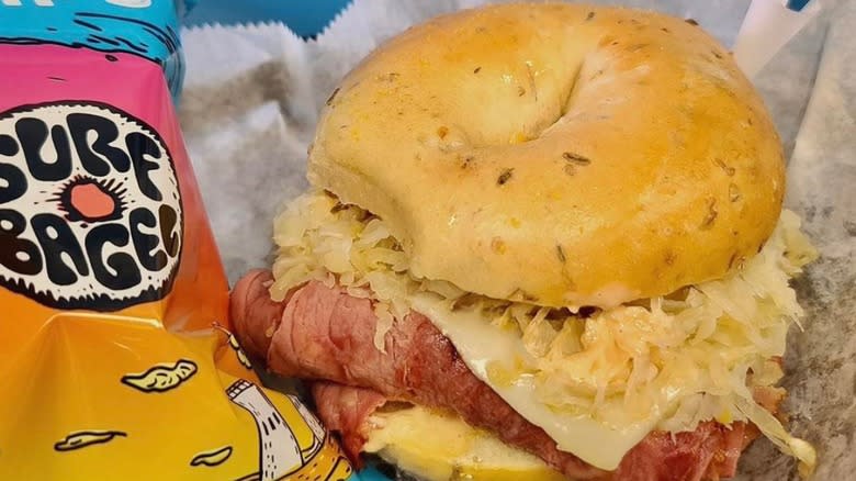 Surf Bagel sandwich