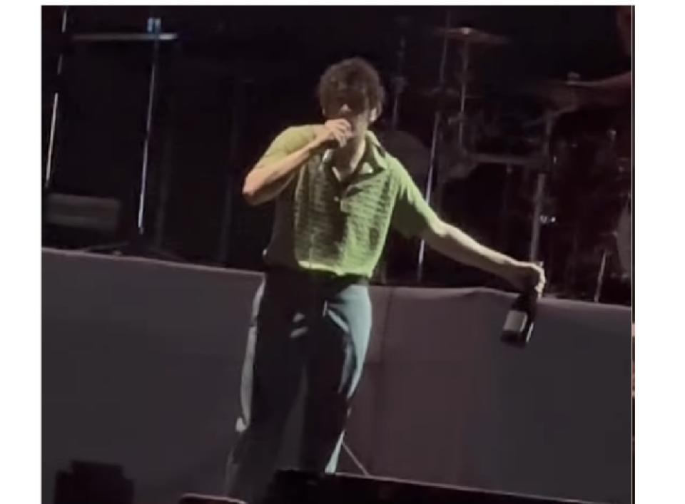 During the Good Vibes Festival 2023, The 1975 frontman Matty Healy launched into an expletive-ridden tirade against Malaysia’s laws relating to LGBTs and kissed the band’s bassist Ross MacDonald, causing the entire event to be cancelled. — Screen capture of video shared on social media/Amie Stan