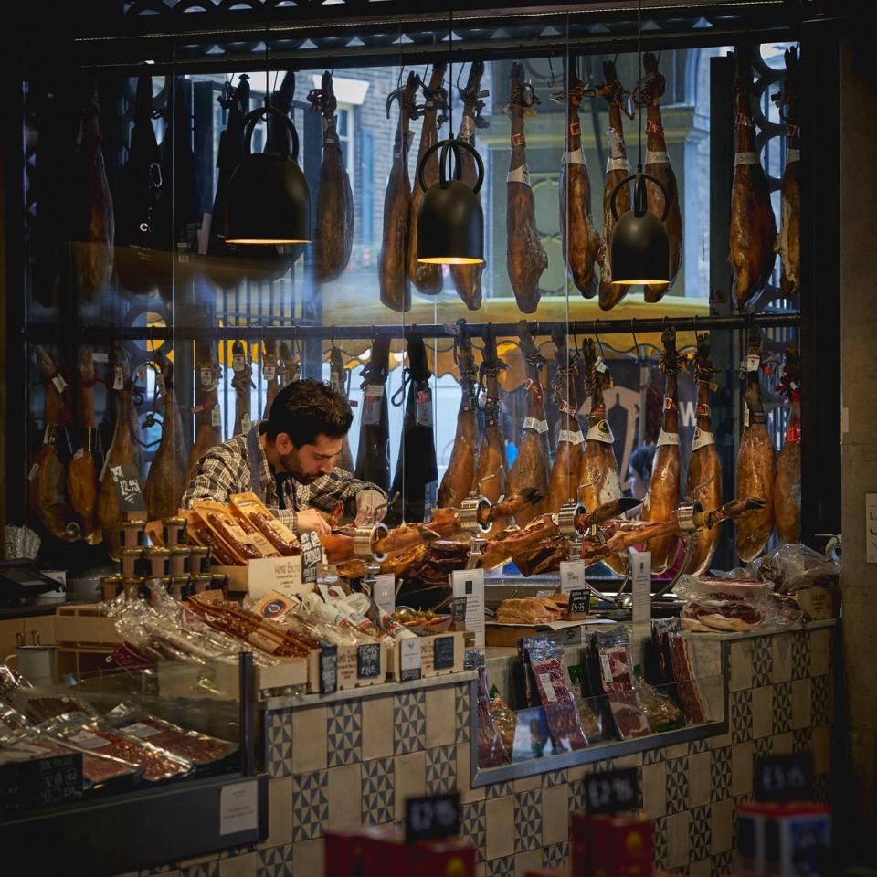 It’s easy to recreate that continental grazing style of eating, with plenty of Spanish jamón, cheeses and antipasti (Getty)