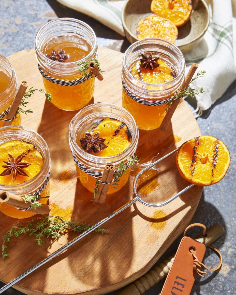 Hot Toddy with Charred Oranges