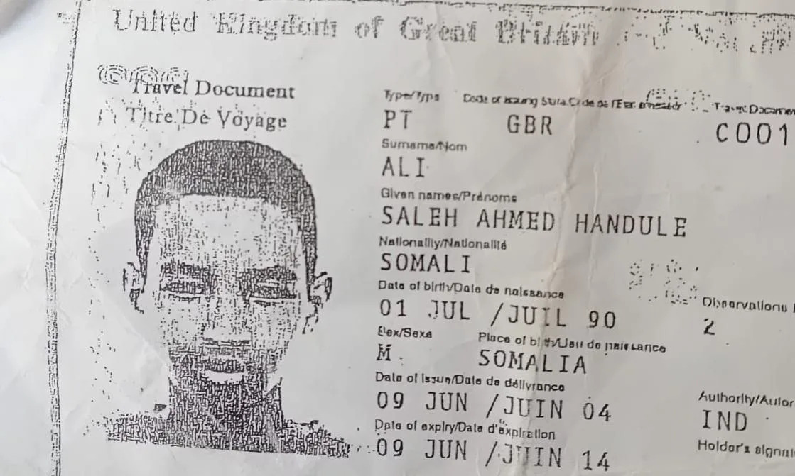 <span>Ali lost his travel document in Djibouti and tried to get help from the UK embassy in neighbouring Ethiopia, where he remains.</span><span>Photograph: Ali family handout</span>