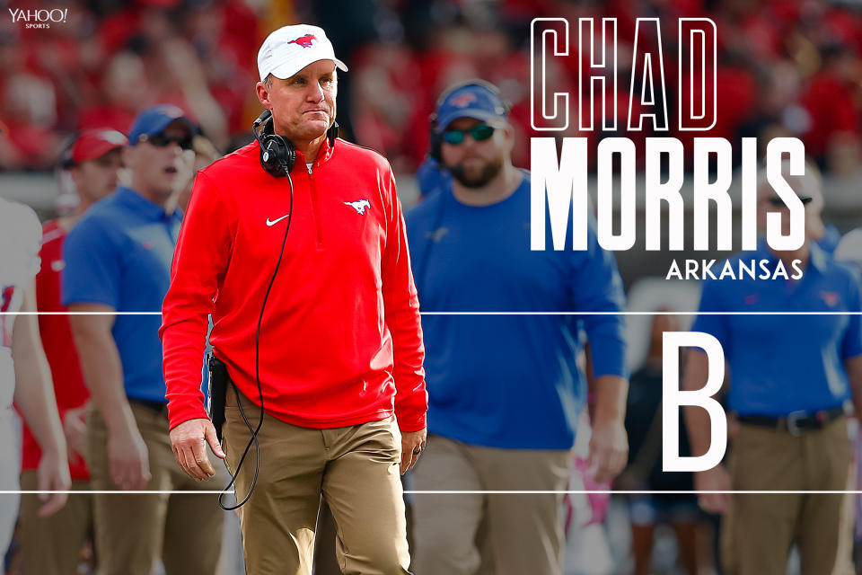 <p>Morris’ win-loss record at SMU is misleading. He inherited a mess of a program and took them to a bowl game in 2017. And remember, he recruited Deshaun Watson to Clemson. </p>