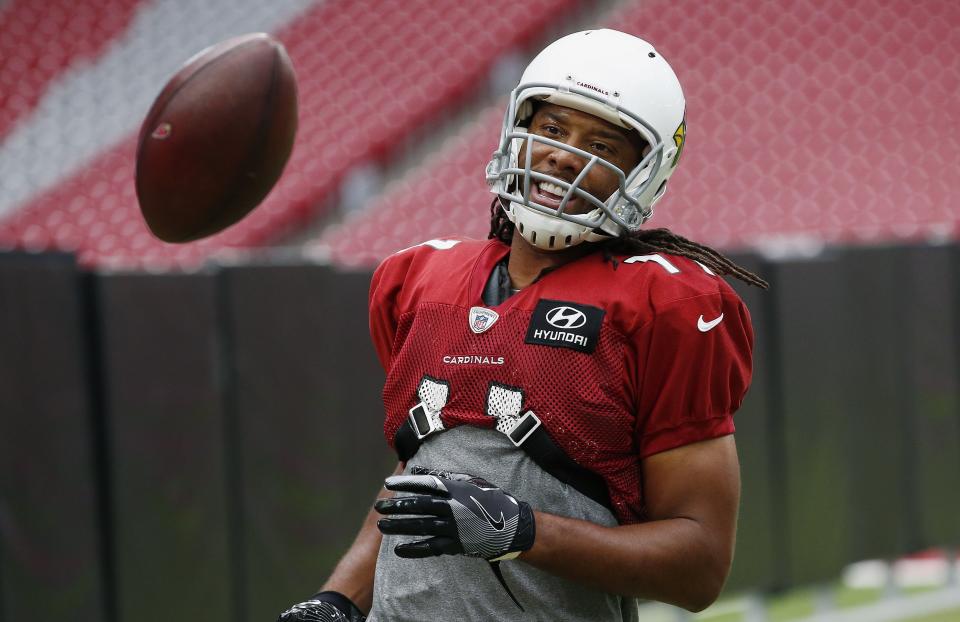 Larry Fitzgerald, curiously under-appreciated fantasy star. (AP Photo/Ross D. Franklin)