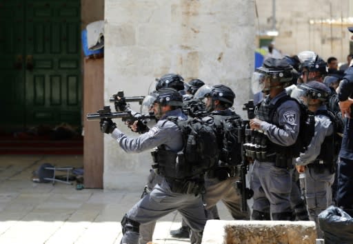 Israeli security forces used rubber bullets and pepper spray according to the organisation that oversees the site