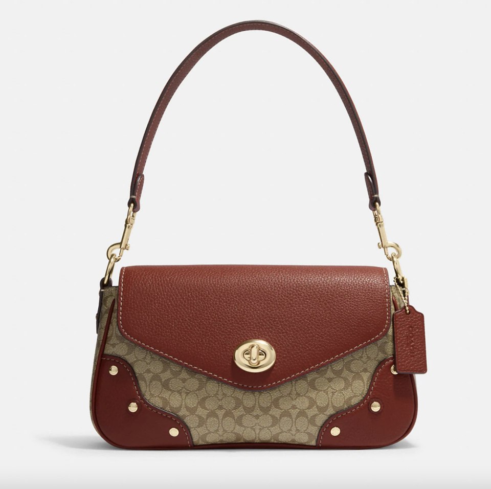 Millie Shoulder Bag In Colorblock Signature Canvas (photo via Coach Outlet)