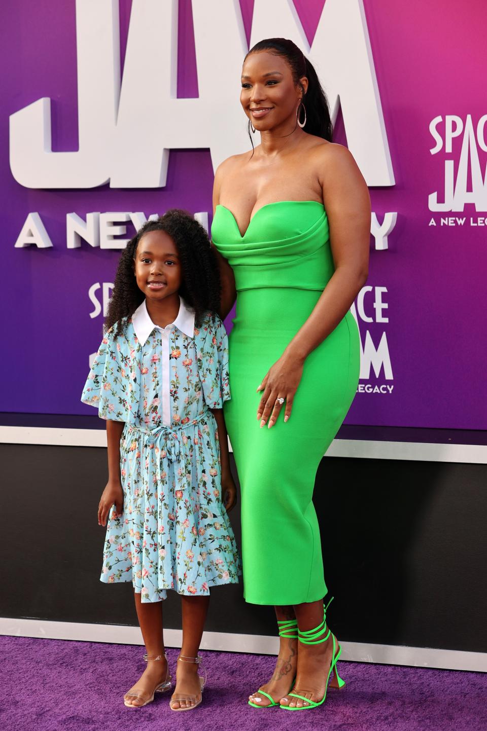 LOS ANGELES, CALIFORNIA - JULY savannah james, neon green sandals, strappy green sandals, heeled sandals, premiere, savannah james shoe style