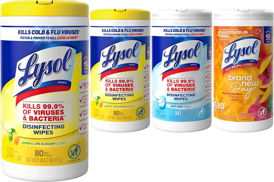 Lysol Disinfectant Wipes Bundle, Multi-Surface Antibacterial Cleaning Wipes, For Disinfecting & Cleaning