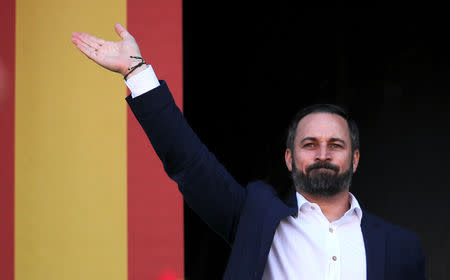 FOTO DE ARCHIVO: Santiago Abascal, líder del partido de extrema derecha Vox, en Barcelona, España, el 30 de marzo de 2019. REUTERS/Sergio Perez