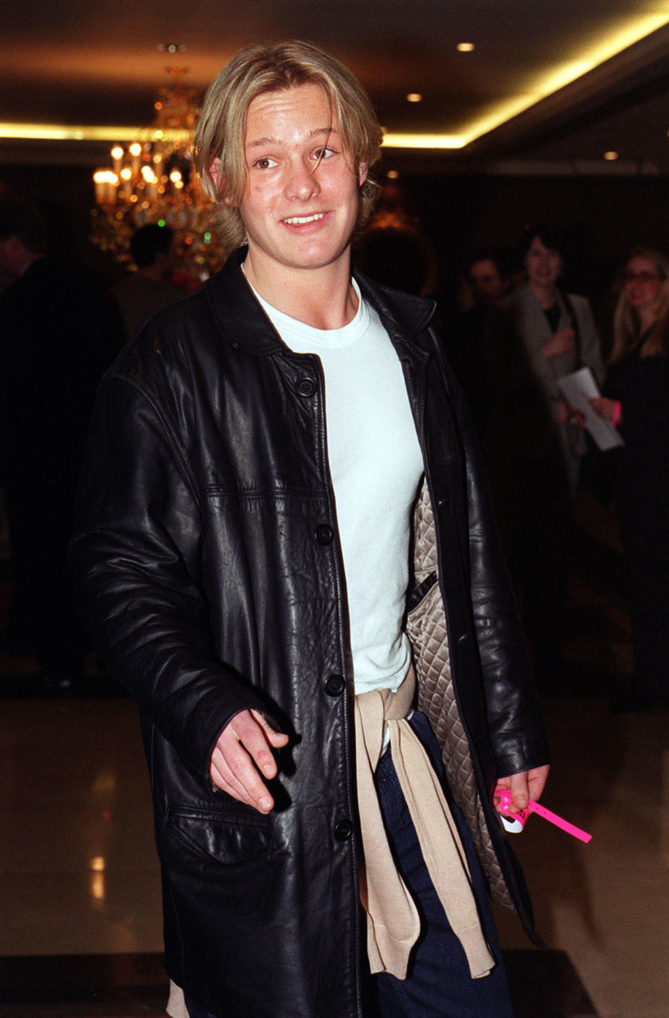 Actor Adam Rickitt, from TV soap, Coronation Street, arriving at London's Royal Lancaster Hotel for the 95.8 Capital FM 1999 London Awards lunch.   (Photo by Fiona Hanson - PA Images/PA Images via Getty Images)