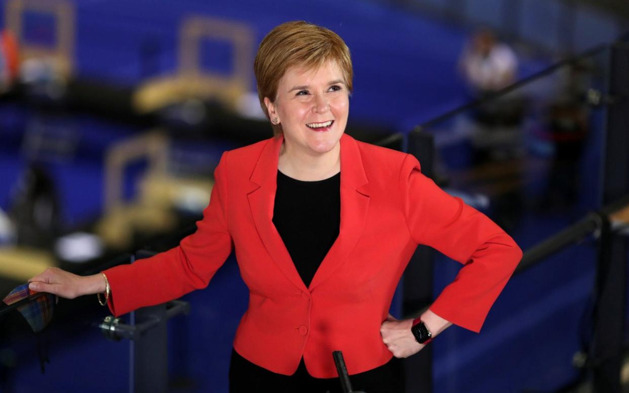 Good news for Nicola Sturgeon at the count for her Glasgow Southside seat, which she won by 9,456 votes