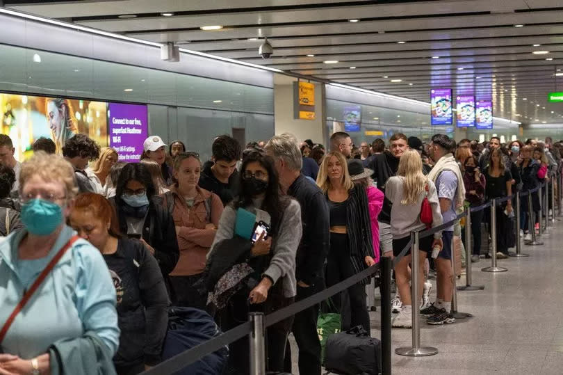 Queues at Heathrow Airport