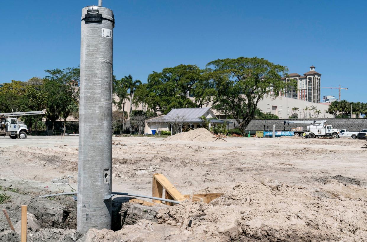 The courts at Howard Park Tennis Center in West Palm Beach have been demolished, but construction for new courts is currently underway.