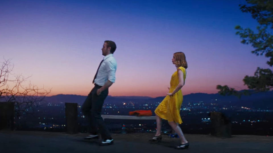 Ryan Gosling and Emma Stone in La La Land