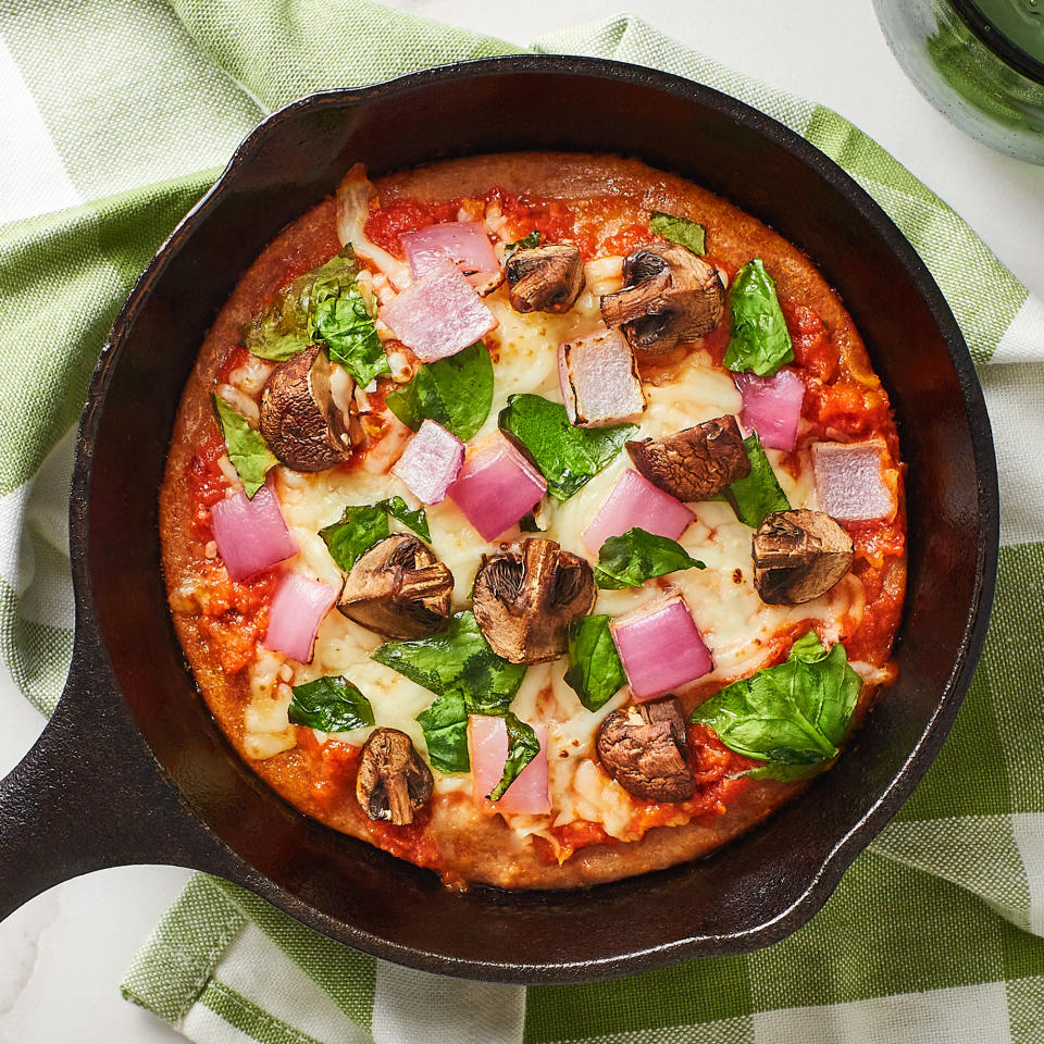 Cast-Iron Personal Veggie Pizza