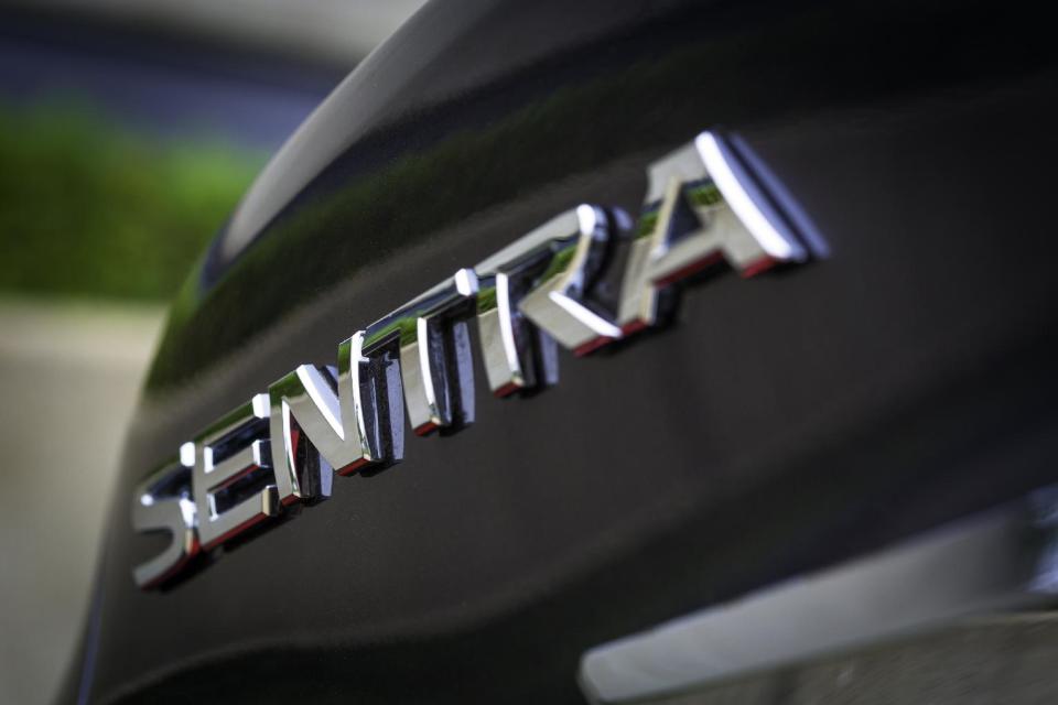 This undated photo provided by Nissan shows a detail of the 2013 Nissan Sentra. The company says the new car is 150 pounds lighter than the old one, yet has more interior room. It also has a smoother, quieter engine. The car goes on sale in the fall and will compete against the top sellers in the segment, the Honda Civic and Toyota Corolla. (AP Photo/Nissan, Bruce Benedict)
