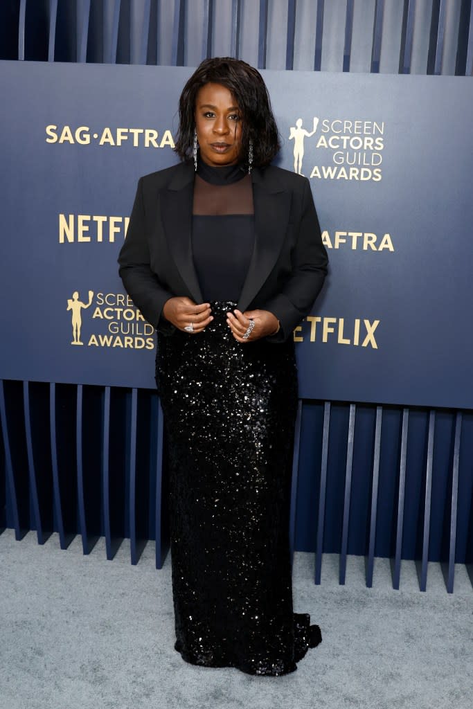 Uzo Aduba attends the 30th Annual Screen Actors Guild Awards at Shrine Auditorium and Expo Hall on February 24, 2024 in Los Angeles, California.