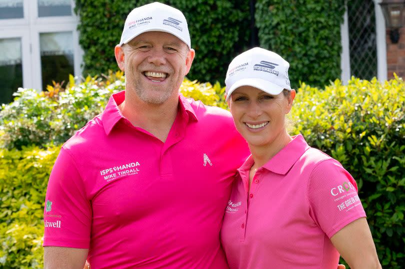 Pretty in pink! Mike and Zara are giving couple goals in their matching attire