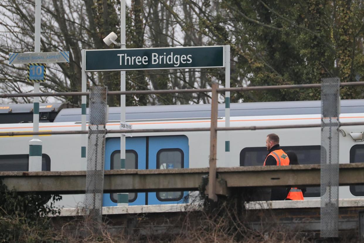 A woman died after being hit by a train at Three Bridges station: PA Archive/PA Images