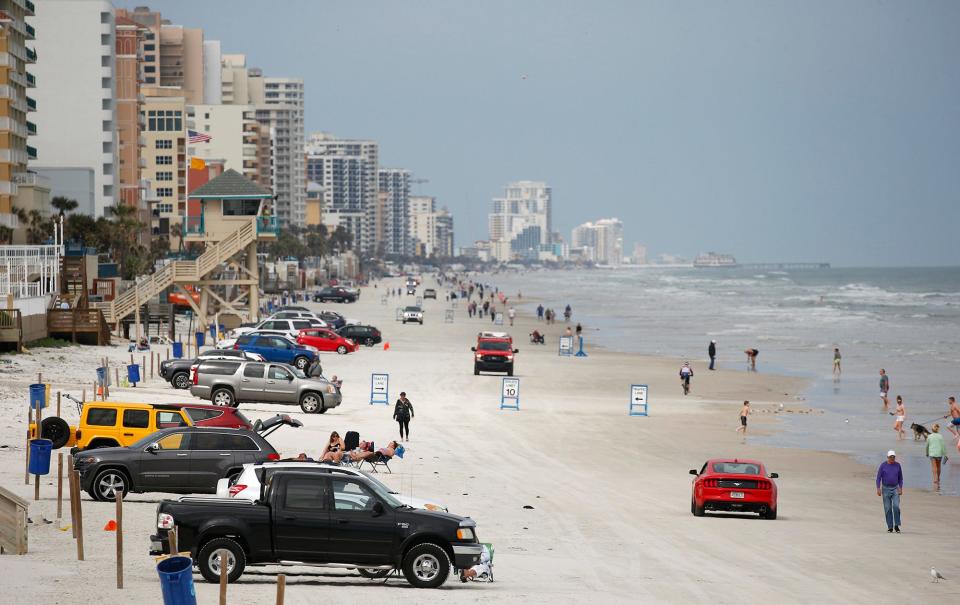 Beach driving in Daytona Beach Shores, Friday, Feb 5, 2021.